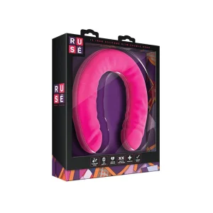 Ruse Silicone Slim Double Dong-Hot Pink 18 Pulg Parte BN32290